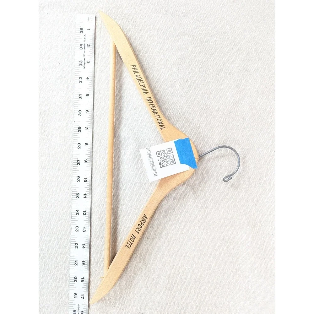 Philadelphia International Airport Motel Wooden Clothes Hanger Vintage Hotel ...